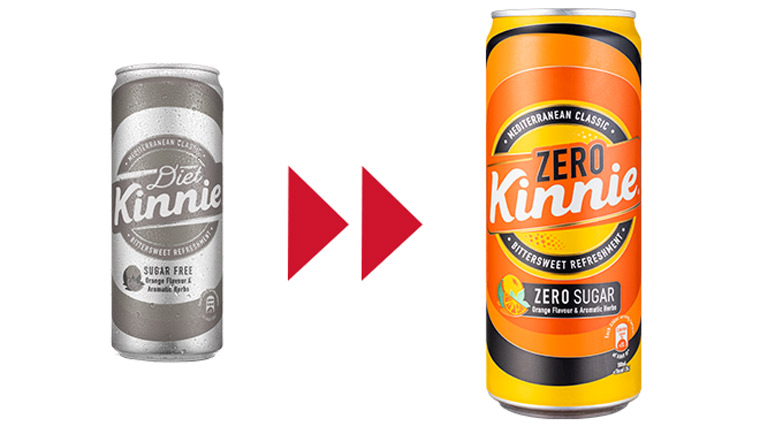 Ċaw Diet Kinnie, ħellow Kinnie Zero!